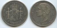 Spanien Königreich 5 Pesetas Silber G0295 - Alfonso XII. 1874-1885 Spain España -