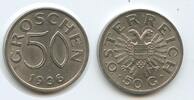 Österreich 50 Groschen G8116 - SEHR RARES JAHR Austria 1. Republik 1918-1938 -