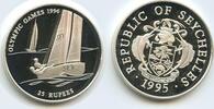 Seychellen 25 Rupees Silber GS751 - Atlanta Olympiade 1996 Segelboot Seychelles -