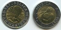 500 Lire 1997 R Rom San Marino G1601 - SEHR RAR The Arts Music - The Man and Artistic Expression Unzirkuiert
