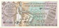 Burundi 50 Francs GB307 - Banknote Burundi -