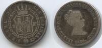 Spanien 2 Reales Silber G8832 - Isabel II. 1833-1868 España Spain -