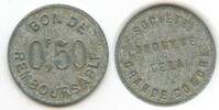 Komoren - Société anonyme 50 Centimes Notgeld Token Coinage G1176 - RAR French Comoros - Province of the French Colony of Madagascar -