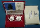 500 + 1.000 lire 1990 R Rom San Marino GN119 - Fussball WM - FIFA World Cup 1990 Unzirkuiert in Original Box