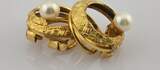 Ohrschmuck  Vintage-Ohrringe aus Gold mit Perlen | 333 / 4,64g