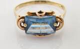 Ringe  Vintage-Ring aus Gold mit blauem Spinell | 585 / 3,41g / Gr. 58