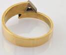 Ringe  Moderner Designer-Ring aus Gold mit Diamant | 750 / 3,72g / Gr. 53
