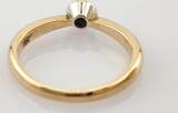 Ringe  Minimalistischer Gold-Solitärring mit Diamant | 585 / 2,92g / Gr. 54