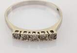 Ringe  Klassischer Diamantring aus Weißgold | 585 / 1,23g / Gr. 53