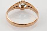 Ringe  Vintage-Goldring mit Diamant in offener Fassung | 585 / 2,38g / Gr.54