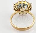 Ringe  Goldring mit blauem Topas und Diamanten | 585 / 5,54g / Gr. 57