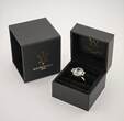 Ringe  Goldring mit blauem Topas und Diamanten | 585 / 5,54g / Gr. 57