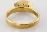 Ringe  Goldring mit Turmalin im Marquise-Schliff | 750 / 4,65g / Gr. 52