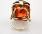 Ringe  Gold-Ring mit großem Bernstein aus den 1970ern | 333 / 4,49g / Gr. 50