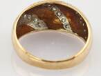 Ringe  Vintage-Bandring aus Gold mit Diamantbesatz | 585 / 4,77g / Gr. 60