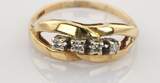 Ringe  Eleganter Damenring aus Gold mit Diamantreihe | 585 / 2,18g / Gr. 53