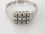 Ringe  Extravaganter Weißgold-Ring mit Diamanten | 750 / 4,93g / Gr. 61