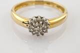 Ringe  Eleganter Goldring mit Diamantcluster | 750 / 3,39g / Gr. 57