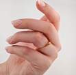 Ringe  Minimalistischer Goldring mit Diamant | 585 / 1,74g / Gr. 53