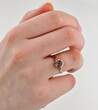 Ringe  Moderner Goldring mit violettem Quarz | 333 / 1,98g / Gr. 56