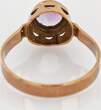 Ringe  Moderner Goldring mit violettem Quarz | 333 / 1,98g / Gr. 56