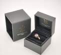 Ringe  Moderner Goldring mit violettem Quarz | 333 / 1,98g / Gr. 56