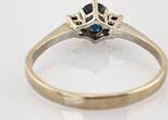 Ringe  Eleganter Weißgold-Ring mit Saphir und Diamanten | 585 / 2,56g / Gr. 64