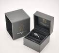 Ringe  Eleganter Weißgold-Ring mit Saphir und Diamanten | 585 / 2,56g / Gr. 64