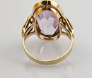 Ringe  Jugendstil-Ring aus Gold mit großem Amethyst | 585 / 5,31g / Gr. 45