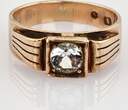 Ringe  Klassicher Goldring mit Bergkristall |375 / 3,5g / Gr. 51