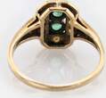 Ringe  Goldring mit feinen Smaragden und Perlen | 333 / 1,7g / Gr. 50