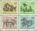 Berlin Berlin, Michel Nr. 338-341 postfrisch - 125 Jahre Berliner Zoo (Einzelmarken aus Block 2) -