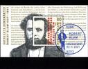 Bund Bund, Block 89 gestempelt ESST Bonn - Aufrechte Demokraten – Robert Blum -