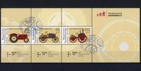 Bund Bund Mi.-Nr. 3618-3620 H-Blatt 57 UNGEFALTET gestempelt - Historische Nutzfahrzeuge Traktoren -