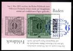 Bund Bund, Block 90 ESST BONN - Tag der Briefmarke: Baden-Fehldruck -