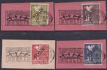  1948 Berlin Berlin 17-20 gestempelt, Luftbrücke, geprüft Schlegel, 1-5 MARK Schwarzaufdruck gestempelt