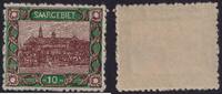 Saarland Saargebiet, Mi-Nr. 68 A postfrisch - 10 M Landratsamt Saarbrücken 1921 -