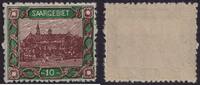 Saarland Saargebiet, Mi-Nr. 68 A postfrisch - 10 M Landratsamt Saarbrücken 1921 -