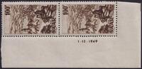 Saarland Saarland, Michel Nr. 288 Br Druckdatum 1.10.1949 Ecke Eckrand postfrisch -