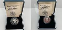 Großbritannien 1 Pfund Großbritannien, 1 Pfund 1987 PP English Oak; Silver Proof, Elisabeth II. -