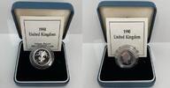 Großbritannien 1 Pfund Großbritannien, 1 Pfund 1990 PP Welsh Leek; Silver Proof, Elisabeth II. -