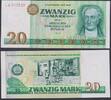 Papiergeld Deutschland 20 Mark DDR 20 Mark 1975 P29a - Johann Wolfgang von Goethe - Breite Seriennummer -