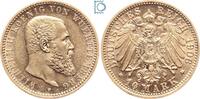 Kaiserreich, Württemberg 10 Mark 1906 F, Wilhelm II., Jäger 295, Goldmünze AU, winz. Kratzer