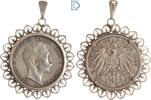 Kaiserreich  PREUSSEN, 2 Mark 1905 A, Wilhelm II., Anhänger Silber VF-EF