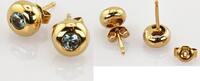 Ohrschmuck Gold-Ohrstecker mit blauem Topas | 333 / 2,5g -