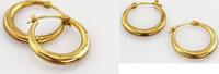 Ohrschmuck Moderne, strukturierte Creolen aus Gold | 333 / 1,3g -