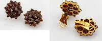 Ohrschmuck Ohrclips mit Granaten im Stil des 19. Jahrhunderts -