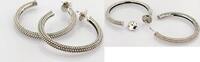 Ohrschmuck JOOP! Silber-Creolen mit Kugelstruktur -