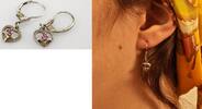 Ohrschmuck Filigrane Ohrringe aus Silber mit Spinell -