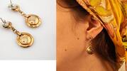 Ohrschmuck Vergoldete Silber-Ohrringe mit urbanem Charme -